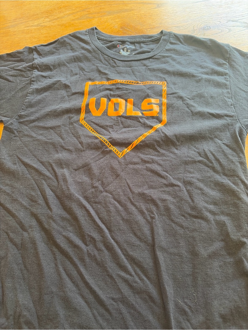 Champion Kids Black Tee with Orange VOLS Graphic